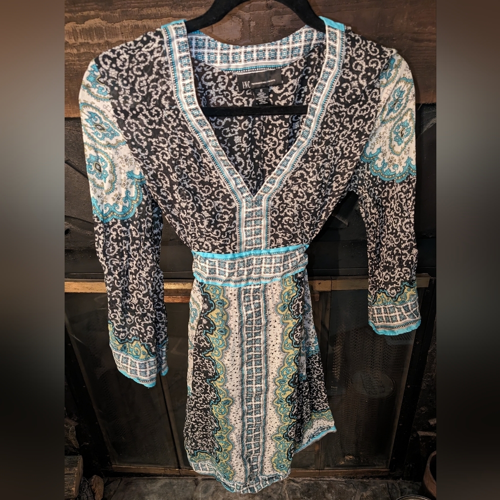 Women's INC International Concepts sheer shirt dress, size 8